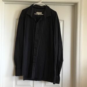 Pronto Uomo Charcoal Pinstripe Shirt